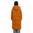 thumbnail image 4 of Long Puffer Jacket for Women, Thickened Winter Coat Hooded with Deep Pockets, Ladies Warm Winter Jacket Orange XL, 4 of 8