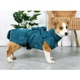 thumbnail image 2 of High Absorbent Pet Bathrobe with Waist Belt Quick-drying Robe Adjustable Bathrobe for Dog Puppy (Size L), 2 of 7