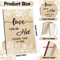 thumbnail image 3 of Wedding Fans Roowest 101 unidades para invitados con letrero de mesa de madera, 3 of 7