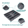 thumbnail image 4 of Drawer Kitchen Drawer Organizer Silverware Holder Utensil Organizer Cutlery Organizer Tray Plastic Flatware, 4 of 7