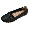 thumbnail image 4 of Women Orthopedic Loafers Arch Support Non Slip Comfortable Shoes Breathable Casual Slip on Leather Wide Width Shoes for Work Nursing Black Size 9, 4 of 4