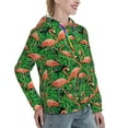 thumbnail image 6 of Daiia Flamingo Pattern Women's Fashion Hoodies & Sweatshirts with Kangaroo Pocket Hooded Sweatshirt with Eye-catching Drawstrings-Small, 6 of 7