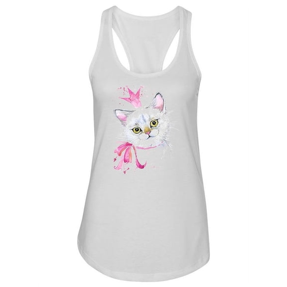 Pink Crown Kitten Tank Women -Image by Shutterstock, Female Small