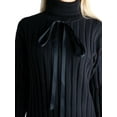 thumbnail image 3 of Jess by Meiko Women's Dress Long Sleeves Turtleneck Cable Knit Sweater Dress L Black, 3 of 8