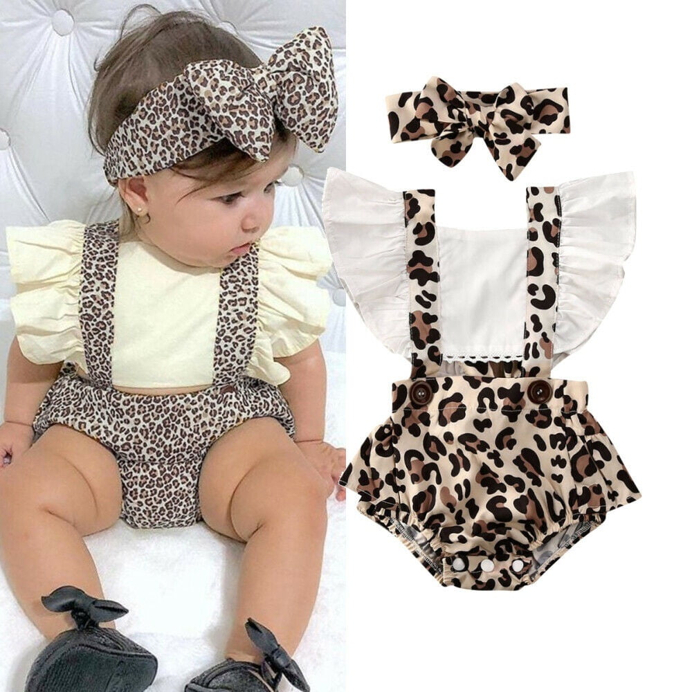 leopard romper baby