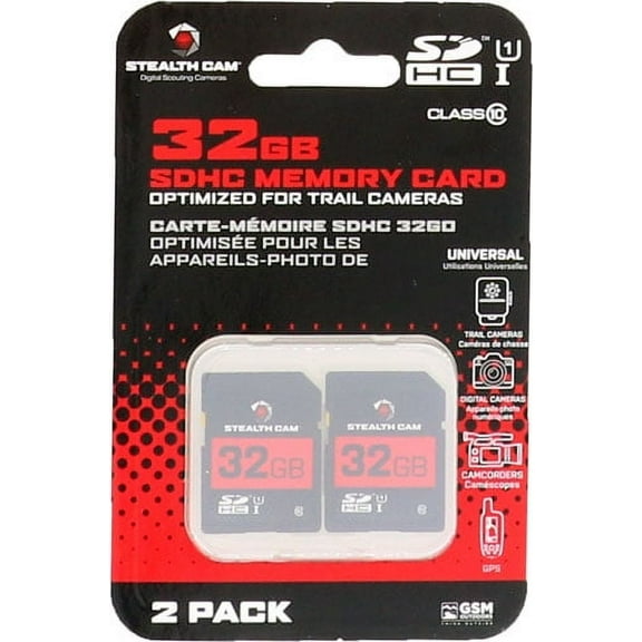 Stealth Cam Sdhc Memory Card - 32gb 2pk Super Speed Class 10