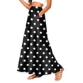 thumbnail image 2 of Bbyeadc Women's Skirts Satin Polka Dot Skirt A-Line Breathable Skirt Fashion Party Maxi Skirt with Pocket,Black(L), 2 of 5