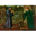 thumbnail image 2 of Burne–Jones, Edward 14x11 White Modern Wood Framed Museum Art Print Titled - The Pilgrim at the Gate of Idleness, 2 of 4