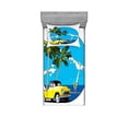 thumbnail image 2 of Retro Bedding Set with Sheet & Covers, Graphic Design Nostalgic Chevy Car a Sailer Guy in the Ocean Palms Vivid Sky Seaside, Printed Bedroom Decor 2 Shams, 4 Sizes, Multicolor, by Ambesonne, 2 of 3