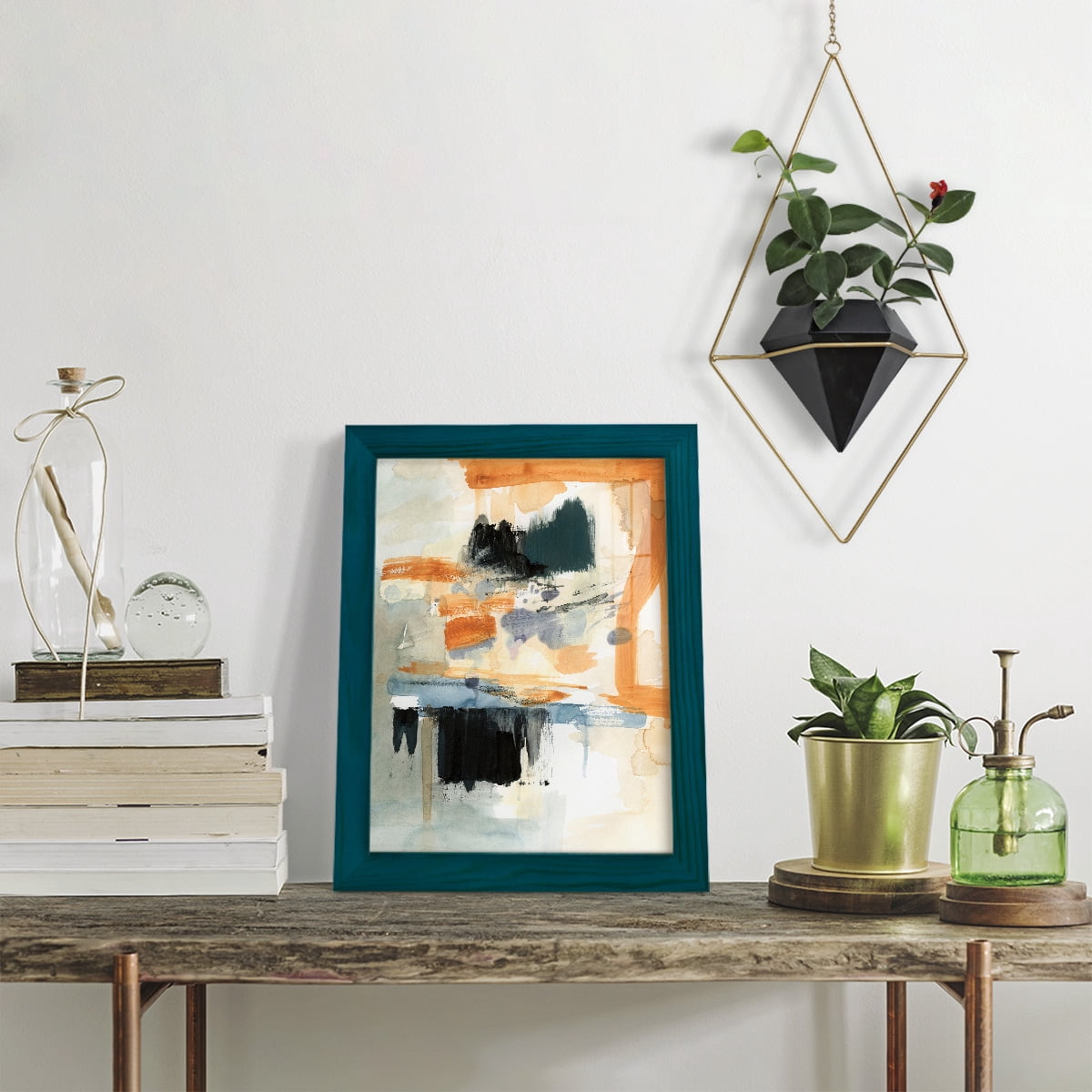 Seria II - Framed Print w/glass - Ocean Blue