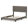 Baxton Studio Brookfield Beige Fabric Upholstered Queen Size Bed