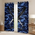 thumbnail image 2 of Homewish Baseball Gamer Black Out Curtains for Teens Female Men,Blue Camouflage Camo Curtains Pack of 2 (42x63 Each),Sport Theme Bedroom Curtains,Microfiber Bedroom Decor, 2 of 6