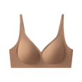 thumbnail image 4 of Xijirk Tank Tops Seamless V Neck Jelly Bra Comfortable Supportive Wireless Bralette for Everyday Wear Camisole Tops for Women,Coffee,L, 4 of 5