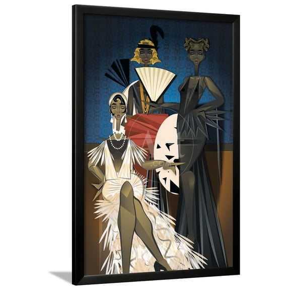 Harlem Nights, Figurative Framed Art Print Wall Art by Jaleel Campbell Sold by Art.Com