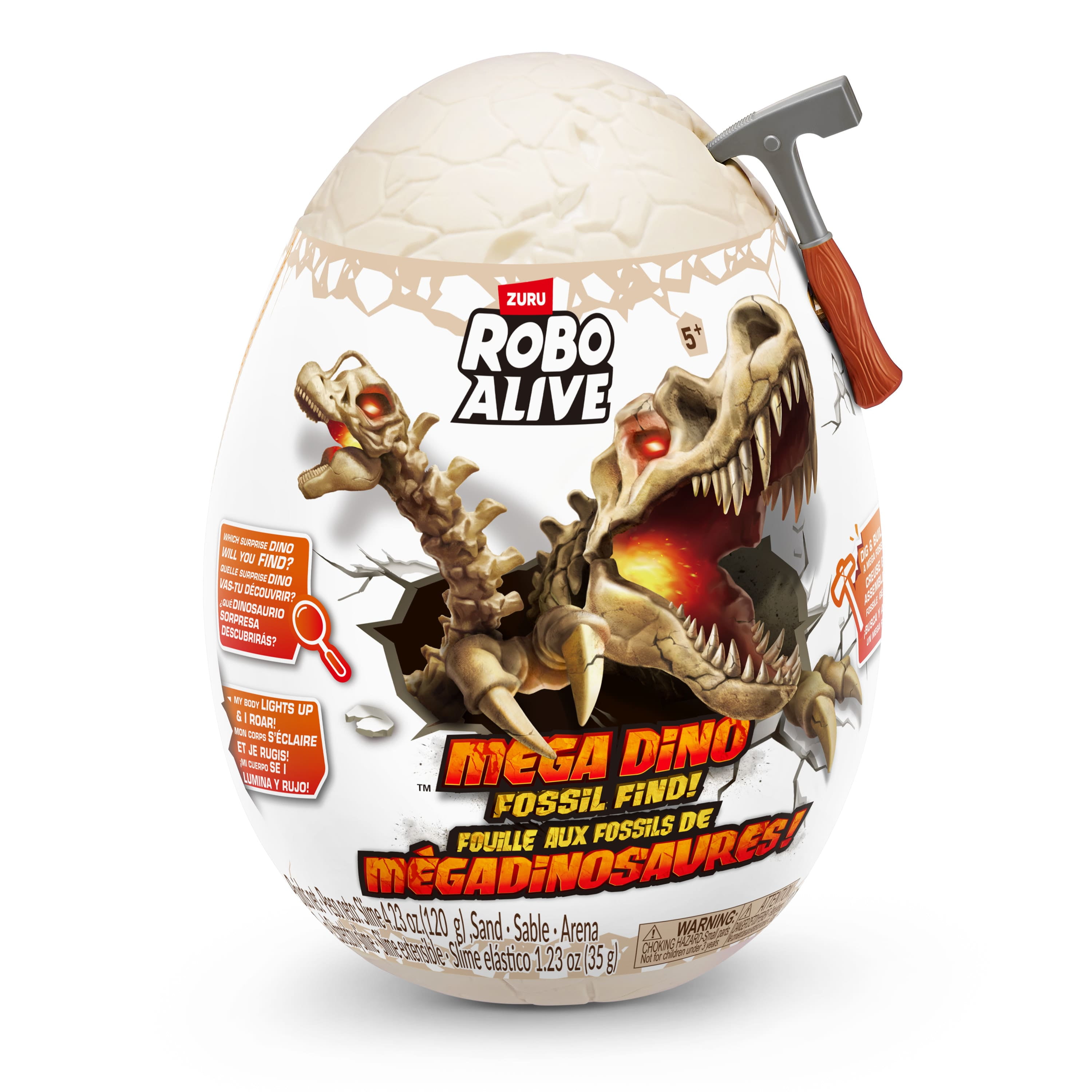 Robo Alive Mega-Dino Fossil Find by ZURU Boys 4-8 Dig and Discover - T-rex and Brontosaurs - STEM -Excavate Prehistoric Fossils, Educational Toys, Great Science Kit Gift for Girls and Boys