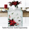 thumbnail image 4 of Christmas Holly Bough Poinsettia and Holly Sprig Stonewashed Sage Set of 4 Fabric Placemats, 4 of 7