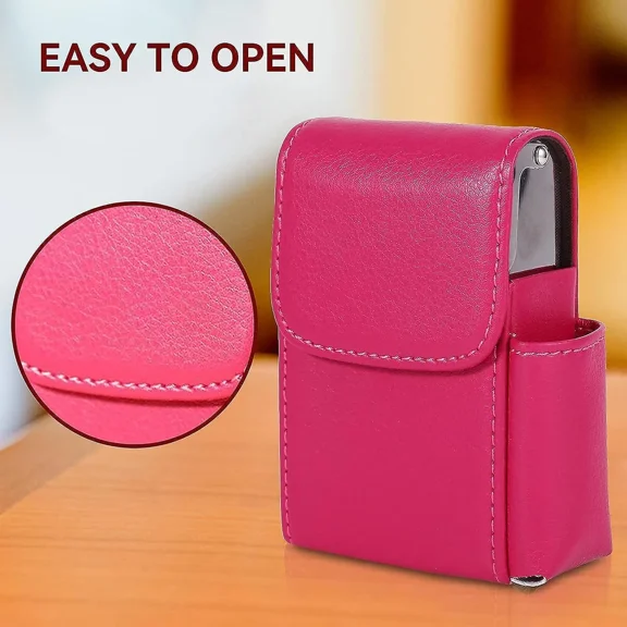 Cigarette Storage Case, Cigarette Case Cigarette Organizer Case Pu Leather Cigarette Box Case Wallet With Lighter Holder