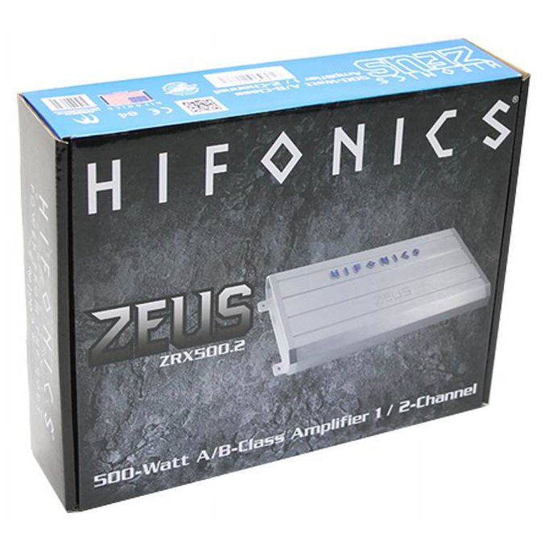 New Hifonics ZEUS ZRX500.2 500W 2 Channel Car Amplifier Power