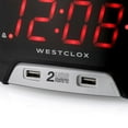 thumbnail image 5 of Large 1.4” red LED Digital FM Clock Radio 2 USB Charging Port, 5 of 5