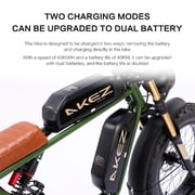 Electric Bikes,Electric Mountain Bike,Akez SUPER73 S1 Ebike with 750W Peak Motor,7-speed,48V 13AH Battery,Dual Hydraulic Brakes,Full Shock Absorption,Electric Dirt Bike for Adult Outdoor,Green