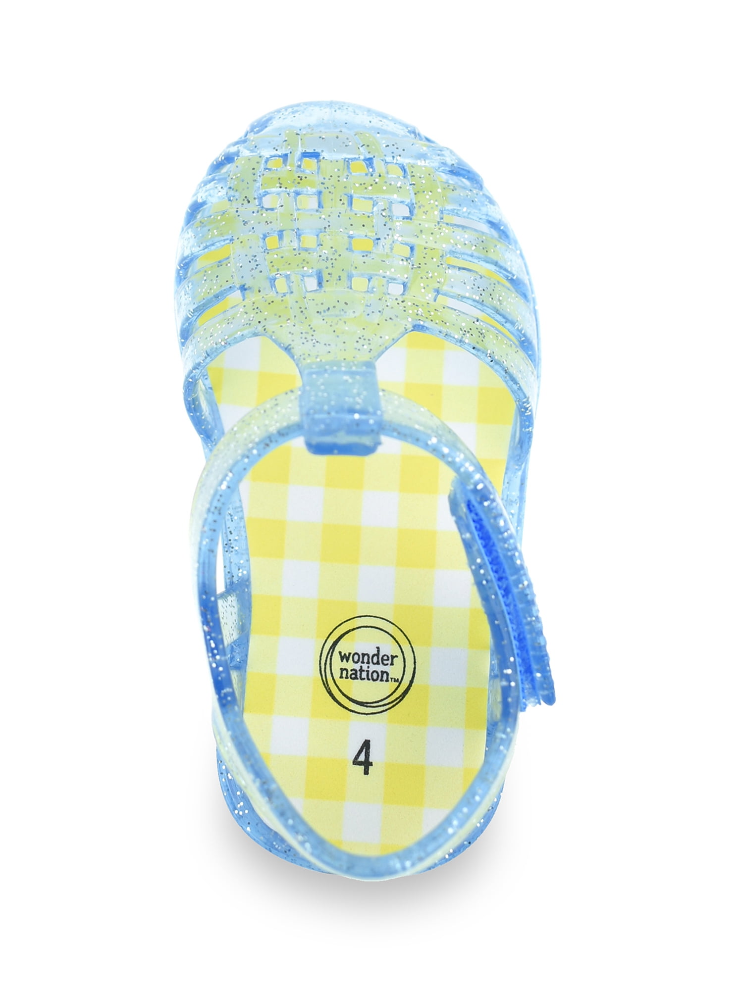 Wonder Nation Baby Girls Glitter Jelly Fisherman Sandal