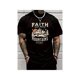 thumbnail image 1 of Camiseta "La Fe Mueve Montañas" para hombre, 100 % algodón, con estampado bíblico inspirador, cuello redondo, manga corta, informal, negra con letras blancas, estilo urbano de temporada., 1 of 7