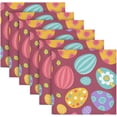 thumbnail image 6 of Coolnut Happy Easter Day Eggs Cloth Napkins Set of 6,Reusable Washable Polyester Dinner Table Napkins for Family,Kitchen,Dining,Party Decor, 6 of 7
