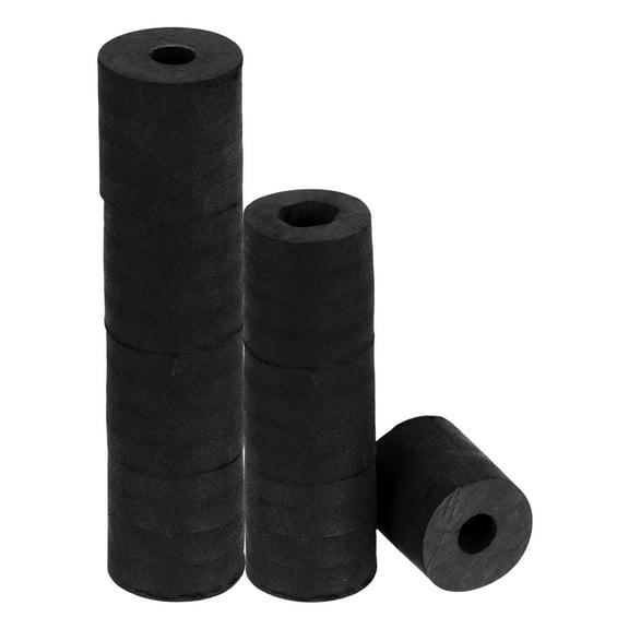 Uxcell 8pcs Rubber Spacers, 3/4'' OD x 1/4'' ID x 3/4'' Thickness, Round Anti Vibration Spacer Bushings, Black Flat Rubber Washers, Vibration Damping Pads for Home and Car Accessories