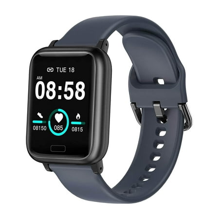 Shop LC LETSCOM IP68 Waterproof Fitness Tracker Smart Watch with Blue Strap Gifts