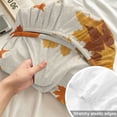 thumbnail image 4 of Twin Sze Fitted Sheet Set - Thanksgiving 2 Piece Bedding Sets 16" Deep Pocket Fitted Sheet with 1 Pillowcase, Retro Orange Fall Maple Leaves Autumn Brushed Microfiber Hotel Luxury Bed Sheets, 4 of 9