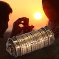 thumbnail image 4 of YAHHU Retro Da Vinci Code Cylinder Lock Valentine's Day Gift Box Birthday Anniversary Cryptex with Hidden Rings Copper Exquisite Edition 5.9 inches / 15 cm, 4 of 5