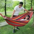 thumbnail image 2 of Comfortable canvas hammock chair durable indoor/outdoor swing seat for garden, patio, camping, home leisure, 2 of 8