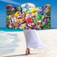thumbnail image 4 of Lsque Mario Pattern Microfiber Bath Beach Towel Silver Fox Velvet Beach Towel Oversized Quick Dry Absorbent for Pool Swimming Bathroom 27.5x55in, 4 of 5