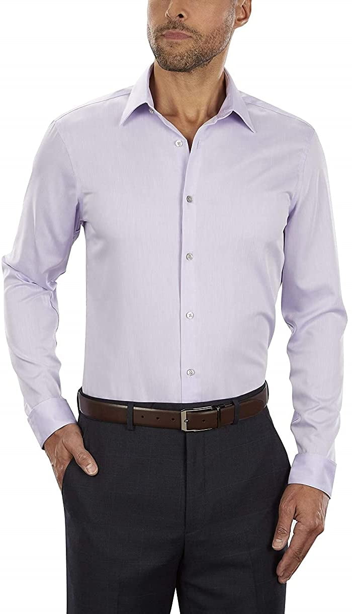 calvin klein men's dress shirt slim fit non-iron herringbone Calvin Klein Men Slim Fit Non-Iron Herringbone Point Collar Dress Shir –  bntny main image 0