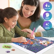 Dream Fun Arts and Crafts Gifts for 10 11 12 13 Year Old Kids,DIY 5D Painting Kit for Girls Age 8 9 11 12 Rhinestone Crystal Embroidery Cross Stitch Wall Decor Birthday Presents for Adults