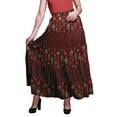 thumbnail image 1 of Bimba Jupes Imprimées pour Femmes Longues Jupe en Coton à 5 Niveaux Vêtements Boho, 1 of 5