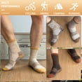 thumbnail image 5 of 5 Pairs Merino Wool Hiking Socks Warm Thermal Winter Cozy Cushioned Moisture Wicking Socks for Women & Men, 5 of 6