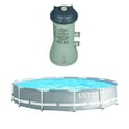 thumbnail image 1 of Intex 12' x 30" Steel Frame Above Ground Pool & 1000 GPH Above Ground Pool Pump, 1 of 9