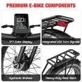 thumbnail image 3 of PUJH Off Road Electric Bike for Adults, 750W Dual Motor Ebike, 52V 25Ah Removable Battery, 28 MPH 110-Mile Range, 24x4 Fat Tire Full Suspension, Hydraulic Disc Brakes, 3 of 9