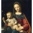 thumbnail image 3 of Bernardino Luini 12x13 Black Modern Framed Museum Art Print Titled - The Madonna of the Carnation (C. 1515), 3 of 5
