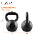 thumbnail image 4 of Kettlebell CAP Barbell de hierro fundido negro de 18 kg, 4 of 8