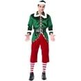 thumbnail image 2 of Conjunto de disfraz de elfo de Navidad para adultos, hombres y mujeres, kit completo de disfraz de cosplay, 2 of 8