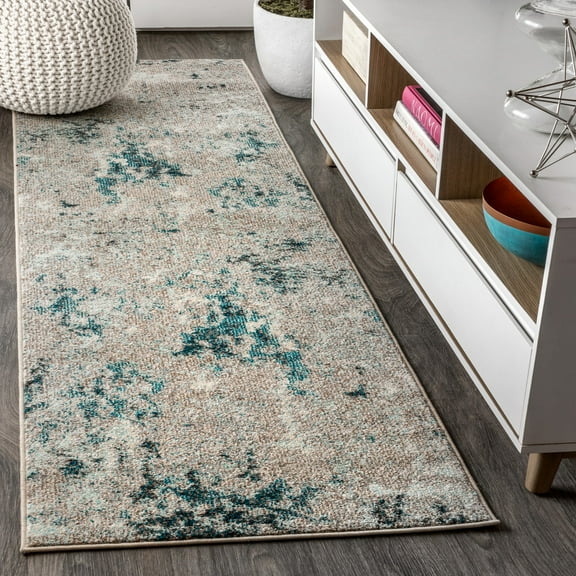 JONATHAN Y CONTEMPORARY POP 2 x 8 Runner Rug, Modern Abstract Vintage Faded - Blue/Gray, CTP103A-28