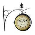 thumbnail image 4 of Reloj de pared de doble cara,Reloj de pared redondo de estación de doble cara para colgar,Reloj de pared con doble cara para jardín,Reloj de pared de diseño retro con soporte decorativo para, 4 of 9