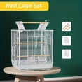 thumbnail image 4 of 1pc Luxury Square Bird Cage, Thickened Standing Bird Cage, Parrot Breeding Cage, 4 of 4