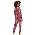 thumbnail image 3 of Felina | Women's Printed Micro-Fleece Pajama Set | V-Notch Top & Jogger (Red Snowflakes, Large), 3 of 3