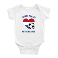 thumbnail image 1 of Future Soccer Player Netherlands Soccer Fan Boy Girl Bodysuits (White, 18-24 Months), 1 of 5