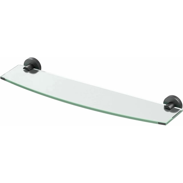 Glam Glass Shelf Inch Matte /Wall Mounted X Tempered Curved Glass Shelf