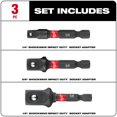 thumbnail image 2 of Juego de adaptadores Milwaukee 48-32-5033 1/4 Hex, 3 piezas, 2 of 4
