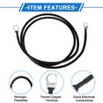 thumbnail image 4 of Ofertas Únicas 1 Pc Cable Inversor de Batería 10 AWG Gauge 3.5FT 3/8" Lug 5/16" Lug Cable de Batería Universal para Automóvil Vehículo Barco RV Solar Cobre Estañado Negro, 4 of 7